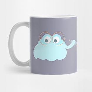 "A bit windy, eh" mood cloud Mug